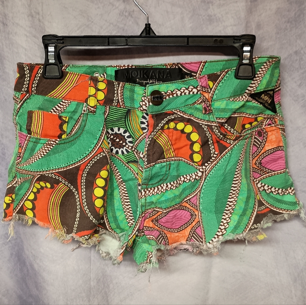 Moikana Brazilian Multicolor Denim Shorts EU 36 US 6